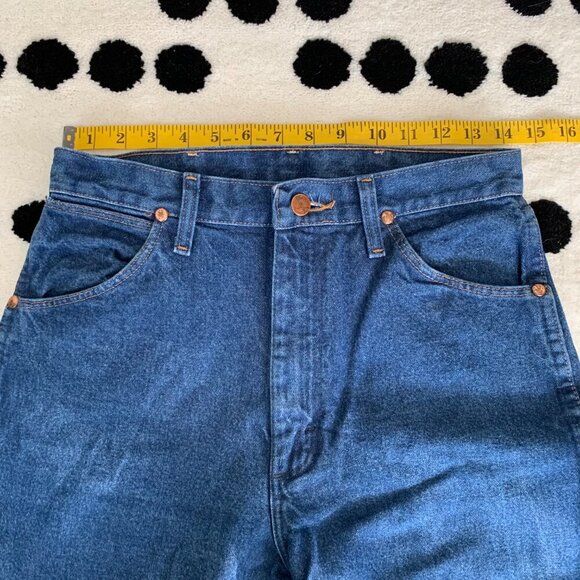 Wrangler Vintage High Rise Jeans Cowgirl Cut Straight Leg Long 38 Inseam Denim - Picture 10 of 15
